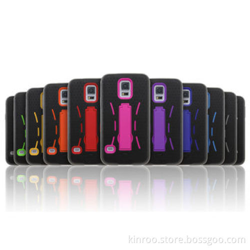 Silicone and PC Stand Case for Samsung Galaxy S5
